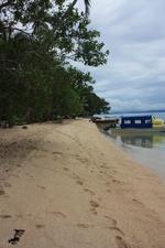 The beach outside our bure