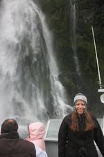 Bex and waterfall in Milford