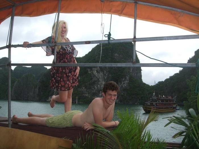 Laura and James in Halong Bay