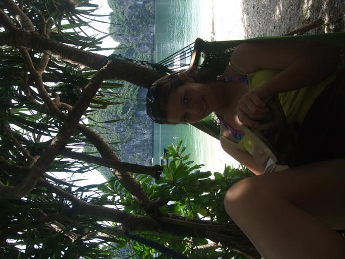 Relaxing on an island in Halong Bay