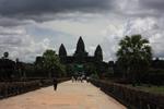 Angkor Wat under a moody sky